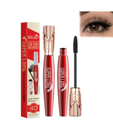 Yanquina Super Long Mascara Yanquina Super Long Luxurious Mascara Yankina Super Long Mascara 4D Silk Fiber Lash Mascara 4D Waterproof and Sweatproof Mascara for Women Smoother Curly Thick (2Pcs)