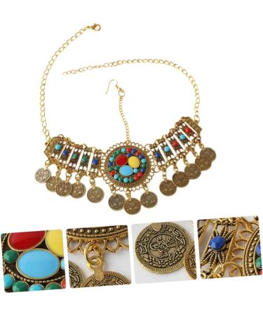 Women Necklace Headpiece Bohemian Necklace Retro Decor Metal Trim Women Jewelry Necklace Neck Chain Necklaces for - Buy Online on GoSupps.com