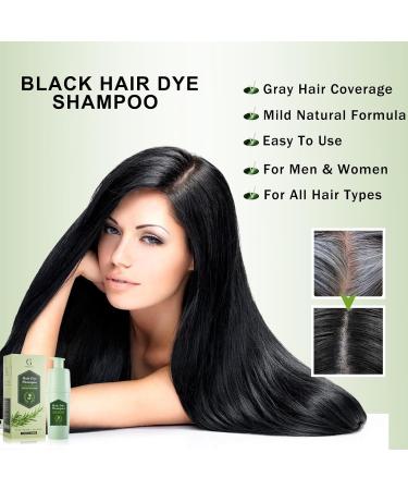 3 in 1 Hair Color Dye Shampoo for Gray Hair - Long Lasting Tea Tree Black for Men & Women - 500ML - Buy Online on GoSupps.com