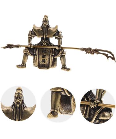 Abaodam 2pcs Tea Pet Guan Yu Dining Table Centerpieces Kuan Gong Statue Guan Gong Copper Craft Figure Lovers - Buy Online on GoSupps.com