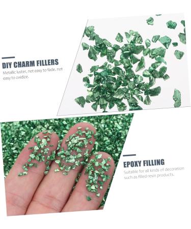 FOYTOKI 1 Glass Chip Shiny Nail Stickers Manicure Charm Glass Charms Filling DIY Epoxy Filling DIY Nail Art Crushed Glass Epoxy Charms Nail Art Rhinestones Irregular Glass Epoxy Fillers 0.5X0.3cm Green - Buy Online on GoSupps.com