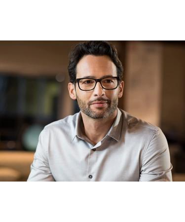 OLOMEE Reading Glasses 2.00 Men's Oversized Large Square Readers Black Frame 4 Pack - Lightweight Eyeglasses for Reading with Flexible Spring Hinge - Buy Online on GoSupps.com