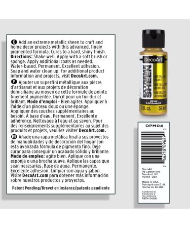 DecoArt Extreme Sheen 24K Gold Metallic Acrylic Paint 2 Fl. Oz. Bottle (Pack of 6) 2 Fl Oz (Pack of 6) 24K Gold - Buy Online on GoSupps.com
