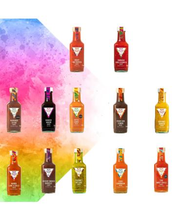 Cottage Delight Sauce Pick N Mix - Create Custom Sauce Combo with 11+ Flavours | Chinese Hoisin Fiery Caribbean Gourmet Burger Peppered Steack | Sauce Gift Set for Sauce Lovers - Pack of 4 X 220ml