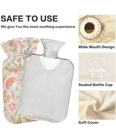 NAANLE 1L Hot Water Bottle with Cover - Heat & Cold Therapy for Pain Relief Ideal for Bed Hands & Feet - Buy Online on GoSupps.com