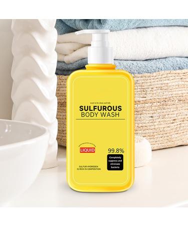  Ungtyb Sulfur Wash Shower Gel Multi-Action 300ml Sulphurs Shampoo Cleanser Anti-Itch Body and Scalp Treatments Skin Balancing Formula for Facial Hair Men Women Travel Hotel Business Trip - Buy Online on GoSupps.com