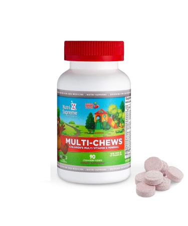 Delicious Kids Multivitamin 90 Vegetarian Gummies Complete Children s Supplement with Essential Vitamins and Minerals - Vitamin A B C D3 Calcium Iron Folic Acid Zinc Cherry Flavor