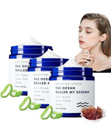 Cr me apaisante naturelle cr me visage pour femme hydratant r parateur peaux s ches et rougeurs 118 ml 3PCS