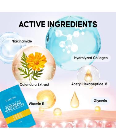 Forehead Wrinkle Patches - Anti-Wrinkle Treatment with Hydrolyzed Collagen & Vitamin E | 8pcs for Smooth Youthful Skin - Buy Online on GoSupps.com