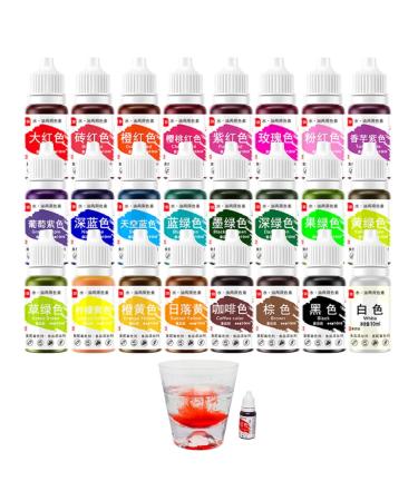 Food Colouring Set 25x10ml Highly Concentrated Colouring Food-grade Liquid Baking Compound Colorant Food Coloring Tasteless Edible Food Dye - 25 Colors Vibrant Icing Colors For Cream Cake Decoratio