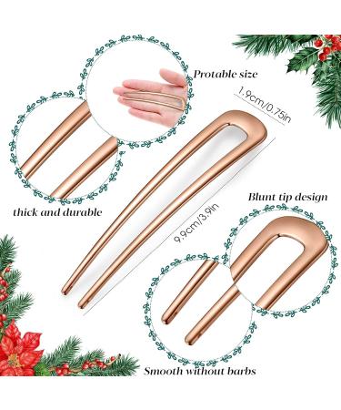GAVIK 6 Pieces Simple U Shaped Hairpins Hair Stick Fork Sticks Hair Pin Updo Chignon Pins for Women Girls Buns Hair (Gold) - Buy Online on GoSupps.com
