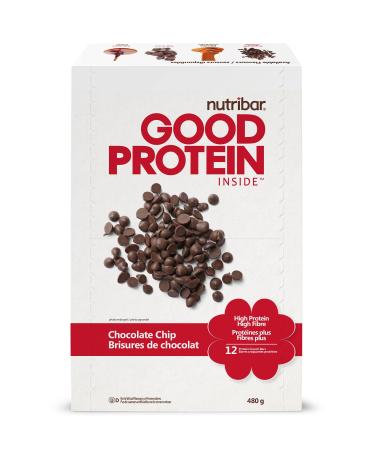 Nutribar High Protein Nutribar Good Protein Bars Chocolate Chip 12 Bars 480 gram Chocolate Chip Chocolate Chip 5 Count (Pack of 1)