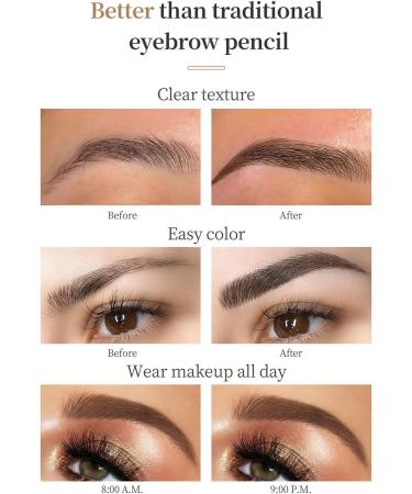 Eyebrow Pencil Liquid Eye Makeup Eyebrow Pencil Waterproof Eyebrow Pencil Micro 4 Tip Waterproof Eyebrow Pencil Women's Natural Eyebrow Pencil (Dark Curry) - Buy Online on GoSupps.com