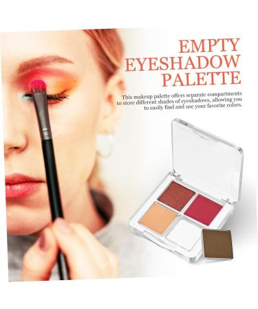 Outanaya 6 Pcs Transparent Square Eye Shadow Box DIY Eye Shadow Palette Empty Makeup Palette Plastic - Buy Online on GoSupps.com