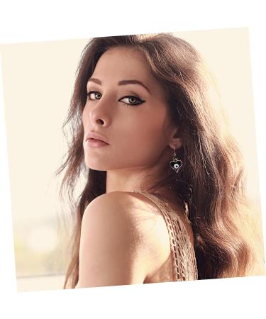 Lurrose 300 Pcs Heart Shaped Eye Material Heart Earrings Evil Eye Charm Pendants Round Apparel Resin Crafts - Buy Online on GoSupps.com