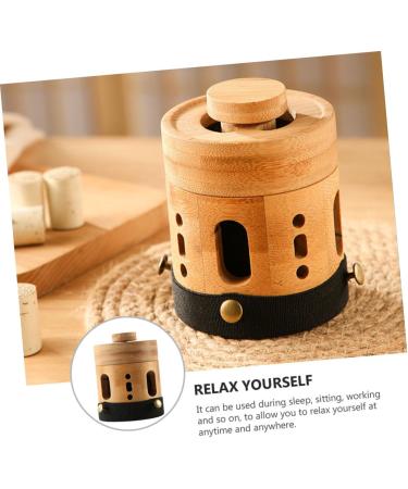 Lurrose Smoke-Free Moxibus Tube & Moxa Gel Burner Tool | Wooden Moxibustion Pot & Bamboo Pipe for Home Use - Buy Online on GoSupps.com