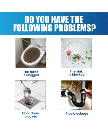 Clogged Sink Drain Cleaner - Pipe Cleaners Bulk Natural Plant Extracts Pipe Unclogging Powder Deodorizing Powder for Toilet and Home - Buy Online on GoSupps.com