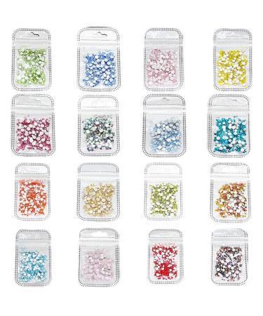 400p ss6-ss20 mixed 46-colors No Hotfix Flatback crystal Rhinestone diamant Nail Art Gems glitter glass stone cards making Beads