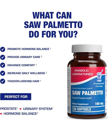 High Absorption Saw Palmetto for Men - Herbal Urinary and Prostate Health Supplement for Men with Saw Palmetto Extract - Non-GMO & Made in The USA in cGMP Facilities - Up to 120 Servings - Buy Online on GoSupps.com