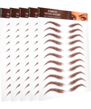 Healvian 15 Sheets sticker fake eyebrow stickers eyebrow stickers stickers make up eyebrow 1 count (Pack of 1) Brownx3pcs - Buy Online on GoSupps.com
