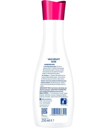 Dr. Beckmann Laundry Air Rose - Fresh Fragrance Without Fabric Softener | 3 Pack (3x250ml) - Suitable for All Textiles - Buy Online on GoSupps.com