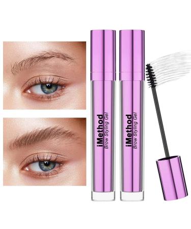 iMethod Eyebrow Gel Clear - 2 Pcs Clear Brow Gel for Defined  Fuller & Natural Look Brow  Eyebrow Glue  Eyebrow Mascara  Eye Brow Gel  Eyebrow Wax  Brow Soap  Eyebrow Makeup  Long-lasting