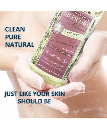 Dr. Jacobs Naturals Charcoal Castile Soap - All Natural Face & Body Wash - 32 Fl Oz - Buy Online on GoSupps.com