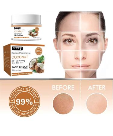 Coconut Face Cream | 24-Hour Moisturising & Revitalising | Reduce Pigmentation & Even Skin Tone | 50g - Shop Internationally - Buy Online on GoSupps.com