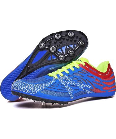 iFRich Track Spikes Shoes 9 Blue - Unisex Mesh Athletics Sneakers for Training and Sprint Racing - Buy Online on GoSupps.com