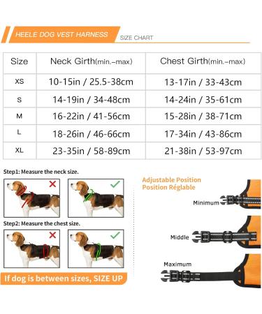 Heele Dog Crockery & No-Pull Harness - Soft Breathable Reflective Design for Medium Dogs - XS Uni-Orange - Buy Online on GoSupps.com