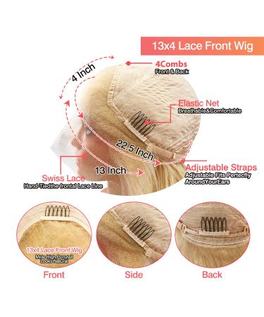 BARROKO 613 Blonde Lace Front Wig Human Hair 24 Inch - Pre Plucked Straight 13x4 Frontal Wig with Baby Hair | 180% Density - Buy Online on GoSupps.com