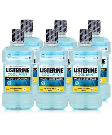 6x Listerine ZERO mild Mint mouthwash 500ml (6x 500ml)