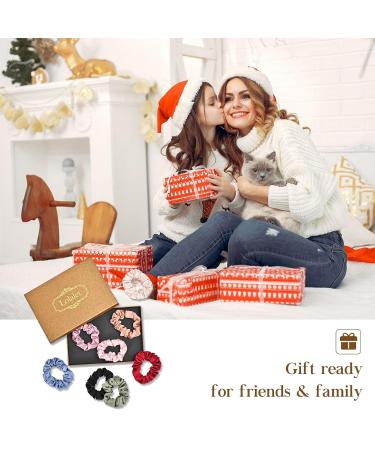 Lolalet 8-Piece Silk Scrunchies - Premium Satin Hair Ties for Women & Girls | Soft Elastic Ponytail Holders in 8 Colors - Hair Jewelry - Buy Online on GoSupps.com