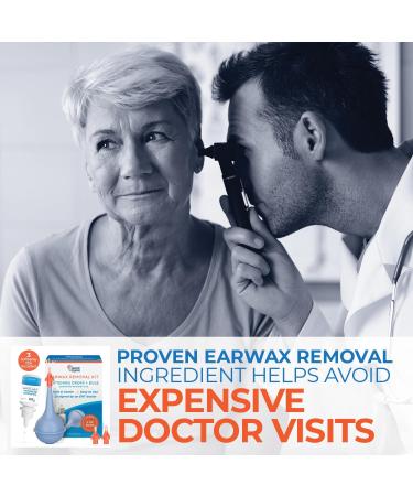 WaxBgone Earwax Removal Kit - Safe & Effective Ear Cleaning with Drops Large 2-oz Bulb Syringe & 3 SoftSpray Tips - Gentle Wax Softening & Foaming Action - Buy Online on GoSupps.com
