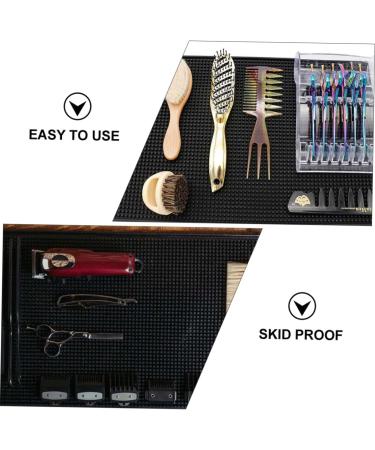 Didiseaon 1pc Non-Slip Hair Cutting Tool Curling Iron Mat Volume Rollers for Hair Mat Pouch Black Root Comb Applicator Bottle Silicone Mat for Hair Tools Coffee Decor Clippers Thicken PVC - Buy Online on GoSupps.com
