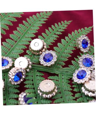 LALAFINA 50pcs Exquisite Tie Metal Hairband Sew Rhinestones Dress Abs Craft Blue Hairpin Ornament DIY Blue 1*0.5cm - Buy Online on GoSupps.com