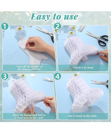 Leitee 12-Piece Wedding Honeycomb Bells - 7.9 Inch Paper Bells for Wedding & Parties - Hanging Decor for Baby Showers & Christmas - White - Buy Online on GoSupps.com