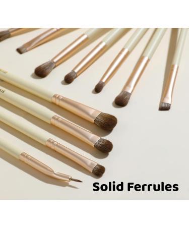 12-Piece Eyeshadow Brush Set - Soft Synthetic Fiber Makeup Brushes for Concealer Eyeliner & Eyebrows - Perfect for Flawless Eye Looks - International Shipping Available - Buy Online on GoSupps.com