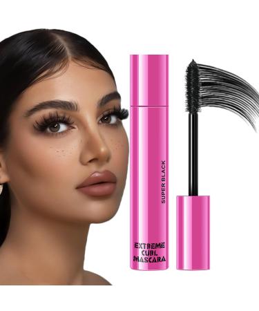 Bavokon Waterproof mascara extreme curl mascara Mascara with false eyelash effect 10 ml womens sweatresistant curling mascara for straight eyelashes black
