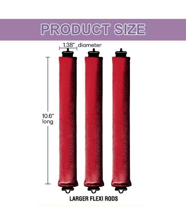 Yeria Heatless Curls Band - 3 Pieces Overnight Curly Winder for All Hair Types | Burgundy | No Heat Effortless Curls - Buy Online on GoSupps.com