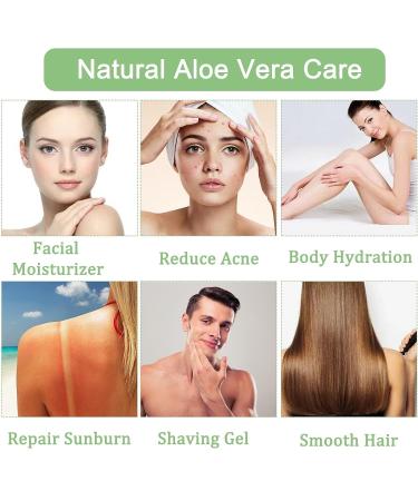 ASYBO Aloe Vera Gel 250ml - 100% Natural Pure Hydrating Moisturizer for Face, Soothing and Moisturizing, After Sun Care, Reduce Acne, Repair Scars - Ideal for All Skin Types - Buy Online on GoSupps.com
