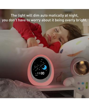 Kids Alarm Clock Toddler Sleep Training Clock with Sun & Moon Sound Machine Night Light Time to Wake Alarm Clock for Children - Buy Online on GoSupps.com