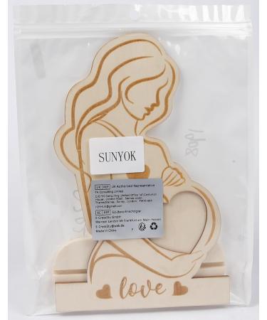 Sunnyok Ultrasound Picture Frame - Perfect Pregnancy Gift for Expecting Mothers | Wooden Baby Photo Frame for Baby Shower & Mother's Day - Buy Online on GoSupps.com