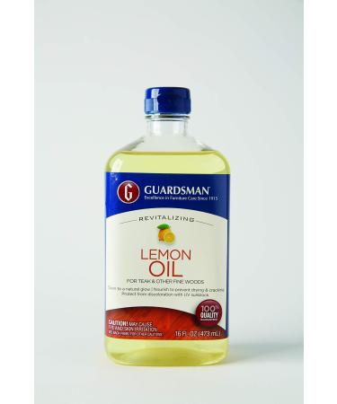 Guardsman Revitalizing Lemon Oil For Wood Furniture - 16 oz- UV protection, Cleans, Restores and Protects - 461700