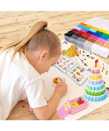 Meland Fuse Beads Kit - 11000 pcs 36 Colors Craft Set for Kids | Includes Pegboards, Ironing Paper, Chain Accessories | Iron Beads Christmas Birthday Gift - Buy Online on GoSupps.com