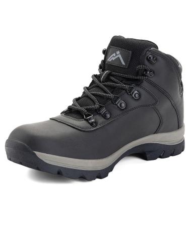 CC-Los Men's Waterproof Hiking Boots Work Boots Lightweight Non-slip High-Traction Grip 14 Black