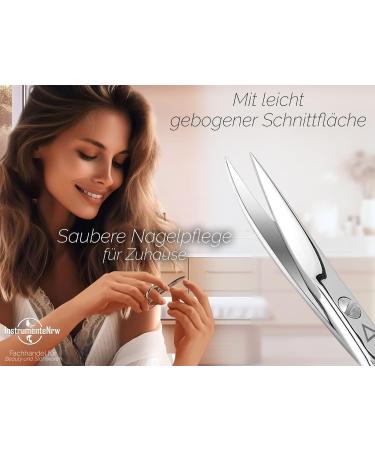 Premium Left-Handed Nail Scissors with Curved Extra Sharp Cutting Edge - Ideal for Precision Grooming - Buy Online on GoSupps.com