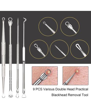 Blackhead Remover Pimple Squeezing Tool Set with Tweezers, Scissors, and Earwax Remover Kit - Nose & Face Care Essentials - Buy Online on GoSupps.com