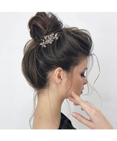 Bridal Wedding Hair Clip Comb Handmade Rhinestone Hair Clip HeadPieces for Women Bridal Headpiece Hair Accessories Bridal Hair Accessories for Women and Girls (Rhinestone Hair Comb) (Silver) - Buy Online on GoSupps.com