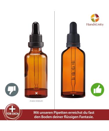 Handsunity 50ml Amber Glass Pipette Bottles - 88 Pack with Black Caps & Accessories for Pharmacy Use - Buy Online on GoSupps.com
